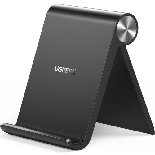 Rakuten - UGREEN スマホスタンド 卓上用 スタンド Sサイズ ABS素材 iPhone 14/13/12/mini/Pro/ProMax/スタンド 折りたたみ式 100°角度調整可能 4~7.9インチのiPhone Androidスマホ タブレットに適用 (黒)