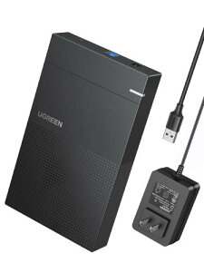 UGREEN HDD ケース 3.5インチ HDD ハードディスクケース USB3.0接続 2.5/3.5インチ SATA 3.0対応 ssd ケース UASP対応 5Gbps高速転送速度 最大20TB容量対応 電源アダプター付き HDD/SSD 外付けケース PS4/TV/PC/ルーター等適用