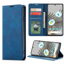 QLTYPRI Google Pixel 6 ケース 手帳型 ピクセル 6 スマホケース ピクセル 6 対応 高級PUレザー 皮革 TPU バンパー カード収納 スタンド機能 内蔵マグネット 耐衝撃 耐摩擦 上品 全面保護 人気 おしゃれ 財布型 カバー - ブルー