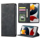 QLTYPRI iPhone 15 ケース 手帳型 アイフォン 15ケース 高級PUレザー 皮革 TPU バンパー カード収納 スタンド機能 内蔵マグネット 耐衝撃 耐摩擦 上品 全面保護 財布型 カバー iPhone 15対応 6.1インチ - ブラック
