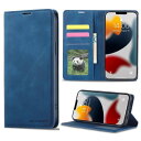 QLTYPRI Samsung Galaxy S23 FEケース 手帳型 スマホケース 携帯カバー ギャラクシーS23 FEケース 手帳型 高級PUレザー TPU バンパー カード収納 横置き機能 サイドマグネット 耐衝撃 耐摩擦 指紋防止 Galaxy S23 FE 対応 - ブルー