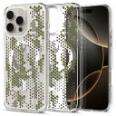 Spigen iPhone 16 Pro ケース MagSafe対応 クリア ストラップホール 米軍MIL規格 ウルトラ・ハイブリッド・マグフィット ACS08140 (デジタル・カモ)