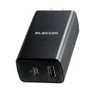 エレコム ノートPC向けACアダプター PD準拠 57W Type-C USB-C1ポート USB-Aメス1ポート コンパクト ブラック iPhone16 対応 ACDC-PD1757BK(2)