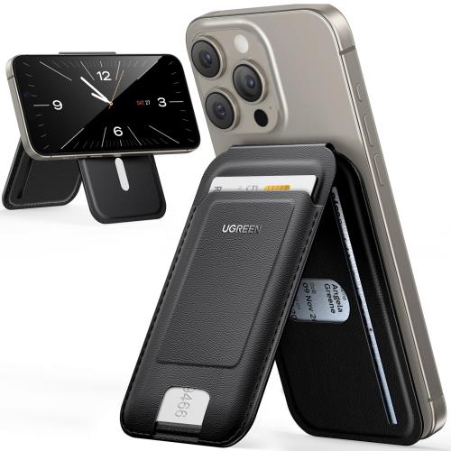 UGREEN スマホスタンド Magsafe対応 カードケース 超強磁力 携帯スタンド 軽量 超薄型 magsafeスタンド..