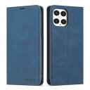QLTYPRI iPhone 13 ケース 手帳型 高級PUレザー 皮革 TPU バンパー カード収納 スタンド機能 内蔵マグネット 耐衝撃 耐摩擦 上品 全面保護 人気 おしゃれ 財布型 カバー 6.1インチ - ブルー