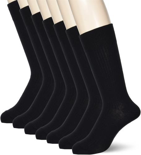 [オカモト] MAENI(マエニ) 靴下 メンズ ソックス 3足組/7足組 集中消臭 吸水速乾 ビジネス カジュアル メンズ O285-150 ブラック 7足 24.0-28.0 cm