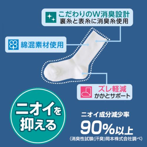 [オカモト] 上履き専用 スクールソックス 3足組 消臭 学校 子供 靴下 サポート設計 210470 ユニセックス子供