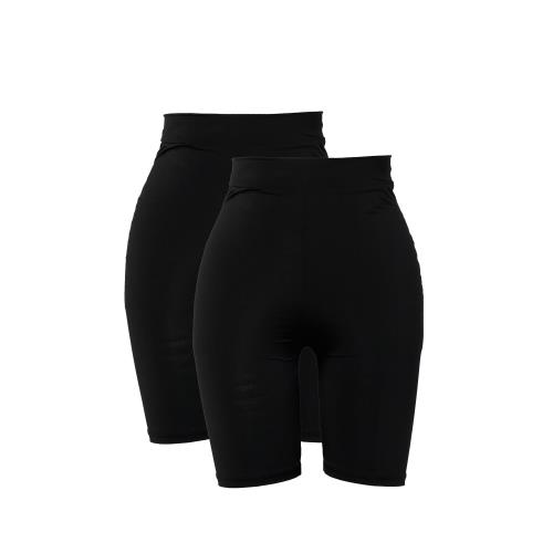 [オカモト] レギンス 2枚組 3分丈 夏用 ひんやり 接触冷感 吸水速乾 UVカット UPF50+ ウエストラク 2401