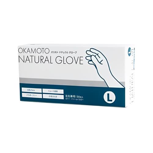 [オカモト] ナチュラルグローブ 50枚入 L