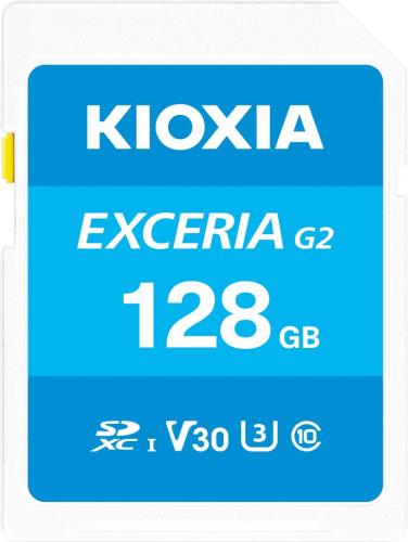 KIOXIA(キオクシア) 旧東芝メモリ SDカード 128GB SDXC UHS-I U3 V30 Class10 最大読出速度100MB/s 最大書込速度50MB/s 4K対応 日本製 国内 メーカー保証5年 KLNEB128G