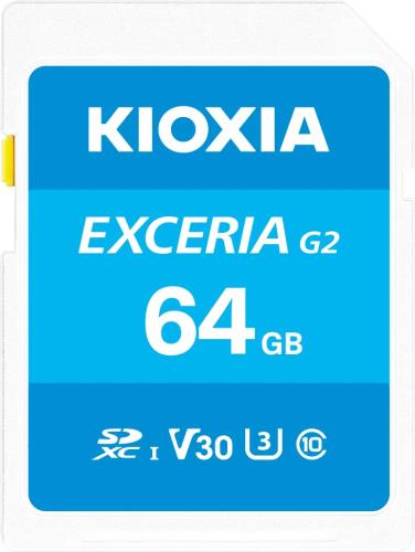 KIOXIA(キオクシア) 旧東芝メモリ SDカード 64GB SDXC UHS-I U3 V30 Class10 最大読出速度100MB/s 最大書込速度50MB/s 4K対応 日本製 国内 メーカー保証5年 KLNEB064G