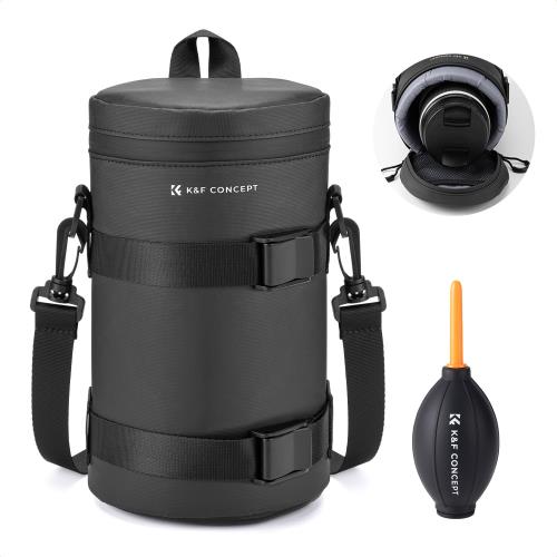 KF Concept カメラ レンズケース レンズポーチ 一眼レフレンズケース レンズ保護用ポーチ ソフト一眼レ..
