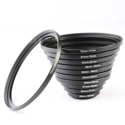 Rakuten - KF Concept ステップアップリング 26mm-30mm 30mm-37mm 37mm-43mm 43mm-52mm 52mm-55mm 55mm-58mm 58mm-62mm 62mm-67mm 67mm-72mm 72mm-77mm 77mm-82mm アダプターリング フィルター径変換アダプター