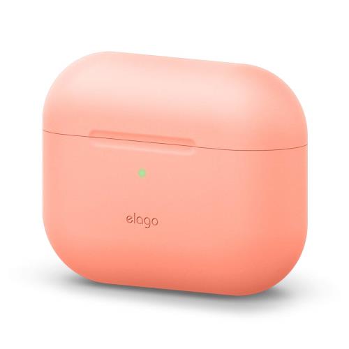 elago AirPods Pro 対応 ケース 耐衝撃 シンプル シリコン カバー 衝撃 吸収 スリム ソフト ケースカバー 傷防止 保護 アクセサリー [ Apple AirPodsPro MWP22J/A エアーポッズPro エアーポッズプロ 対応 ] ORIGINAL BASIC ピーチ