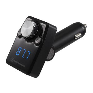 オーディオテクニカ AT-FMR3BT BK Bluetooth FMトランスミッター 一体型 141ch スマホ充電 タブレット充電 USB 黒