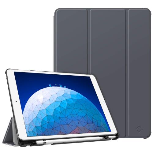 Fintie for iPad Air 10.5 / iPad Pro 10.5 ケース Apple Pencil 収納可能 ペンホルダー付き 軽量 超薄 三つ折 スタンド オートスリープ機能付き Apple iPad Air 3 10.5インチ 2019 / iPad Pro 10.5インチ 2017 専用 保護カバー (スペースグレー)
