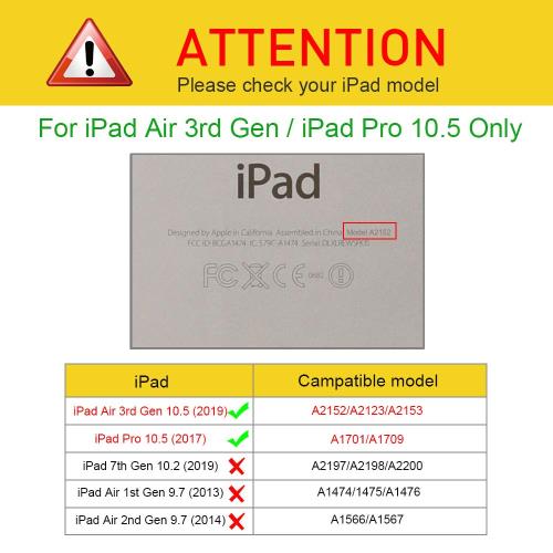 Fintie for iPad Air 10.5 / iPad Pro 10.5 ケース Apple Pencil 収納可能 ペンホルダー付き 軽量 超薄 三つ折 スタンド オートスリープ機能付き Apple iPad Air 3 10.5インチ 2019 / iPad Pro 10.5インチ 2017 専用 保護カバー (スペースグレー)