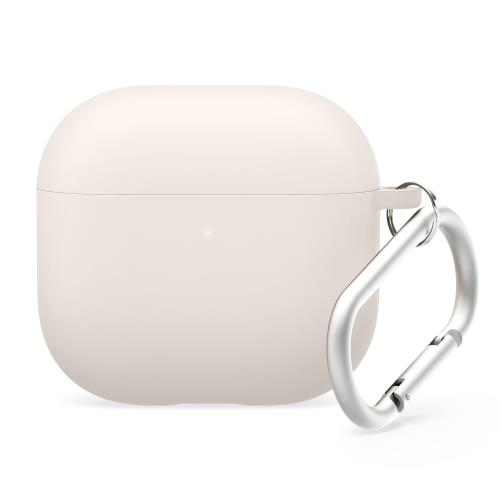 elago AirPods 4 対応 ケース シリコン ハイブリッド カバー カラビナ 付き 耐衝撃 落下防止 ワイヤレス充電 MagSafe 対応 [ AirPods4 エアポッツ 4 第4世代 対応 ] LIQUID HYBRID HANG ストーン