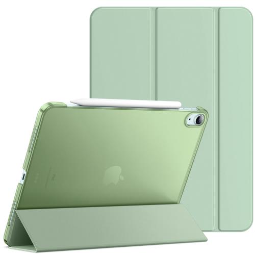 JEDirect iPad Air 11 インチ M2 (2024), iPadAir5/4 ケース（2022/2020モデル、10.9インチ）スリムスタンドハードバック ウェイクアップ/オートスリープ機能付き タブレットカバー (抹茶グリーン)