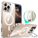 デザイン受賞シリーズ!ESR iPhone 16 Pro Max ケース MagSafe対応 カメラコントロール 隠しスタンド 調整可能 ワイヤレス充電対応 米軍MIL規格 耐衝撃 傷防止 軽量 スマホケース 高い透明度 いphone16pro max ケース Classicシリーズ クリア