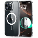 カメラコントロール・3倍米軍MIL規格ESR iPhone 16 Pro Max ケース MagSafe対応 いphone16promax ケース 耐衝撃軍用規格保護 いphone16pro max 用マグネットスマホケース Classicハイブリッドケース(HaloLock) 透明