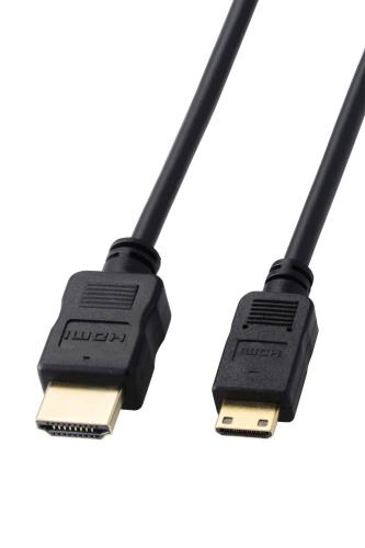 エレコム mini HDMI - HDMI 変換ケーブル 2m スリムケーブル 4K/30Hz HEC/ARC対応 双方向通信 [より豊..