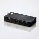 エレコム HDMI切替器 2入力1出力 ケーブルなしモデル ブラック(2)