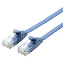 エレコム LANケーブル CAT6 1m 爪折れ防止コネクタ スーパーフラット ブルー LD-GF2/BU1(2)