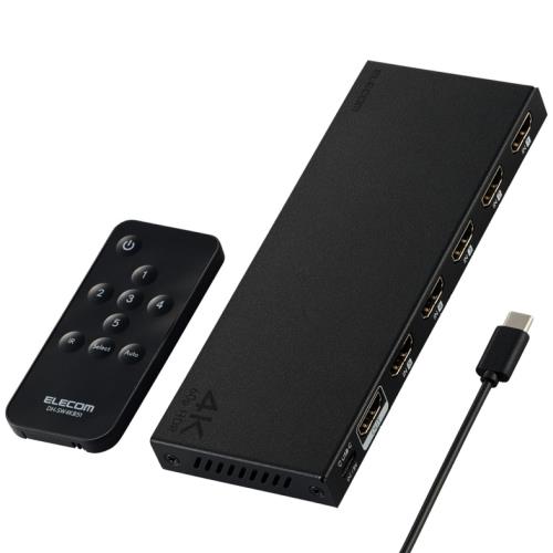 最大5台のHDMI(R)機器を接続し、ボタンを押すだけで1つのディスプレイで映画やゲームを楽しめるHDMI切替器です。 本体のボタンもしくは付属のリモコンでポート切り替えが可能。離れた場所からの操作も可能です。 HDMI出力信号の切り替え方法は、操作不要の自動(オートモード)、もしくは勝手に切り替わる心配のない手動(マニュアルモード)を選べます。 ゲーム機やDVD・Blu-rayレコーダー・プレーヤーの接続が可能。PlayStation(R)5/4 Pro/4、Xbox Series X(R)、NINTENDO SWITCH(TM)、Fire TV Stick 4K、Chromecast with Google TV(4K)の動作対応検証済みです。 最大4K60Hzに対応。高精細で臨場感のある映像出力が可能です。