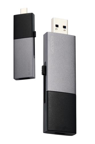 エレコム 外付けSSD 2TB USB3.2 (Gen2) 対応 スライド式 タイプC タイプA スライド切り替え ブラック ESD-EWC2000GBK