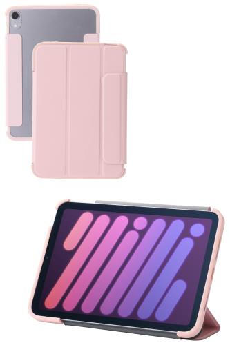 エレコム iPad mini7(A17 Pro 2024年) mini6 第6世代 ケース 2アングルスタンド 軽量 オートスリープ/オートウェイク ソフトレザー 背面クリア フレームカラー ライトピンク TB-A24SWVFCPN