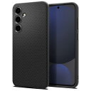 Spigen Galaxy S24 FE ケース 耐衝撃 薄型 重さ35g ストラップホール付き 米軍MIL規格取得 カメラ保護 傷防止 衝撃吸収 リキッド・エアー ACS08618 (マット・ブラック)