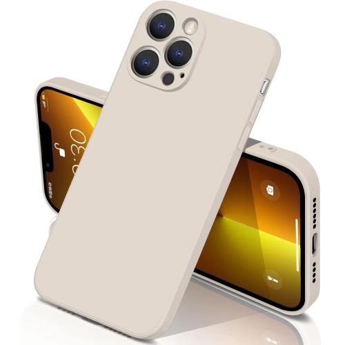 iphone13 Pro ケース シリコン 耐衝撃 さらさら手触り 傷付き防止 超軽量 マット質感 指紋防止 レンズ保護 ワイヤレス充電 アイフォン13Pro カバー (アンティークホワイト)