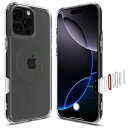 カメラコントロールカバー付きSpigen iPhone 16 Pro ケース MagSafe対応 クリア ボタン保護 埃防止 ストラップホール 米軍MIL規格 ウルトラ・ハイブリッドT・マグフィット ACS08513 (グラファイト)