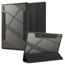 Spigen Galaxy Tab S10 Ultra ケース S9 Ultra, S8 Ultra 対応 背面 クリア 透明 米軍MIL資格 スリム スタンド 耐衝撃 傷防止 カメラ保護 オートスリープ ウルトラ・ハイブリッド・プロ ACS08795 (ブラック)
