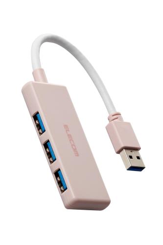 エレコム USBハブ USB3.0 バスパワー 3ポート ピンク U3H-H030PN