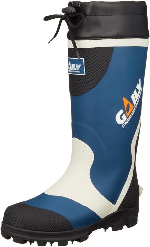 [オカモト] ワークブーツ 作業靴 長靴 ステンレス製コの字型ピンスパイク 錆びにくい 釣り 山林作業 法面作業 男女兼用 RMP-3010 ブルー 25.0 cm