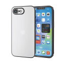 エレコム iPhone 16e ケース ソフト メタリック ワイヤレス充電対応 MagSafe メタルリング シール付 レンズ保護 極限保護 メタリックブラック PM-A25SUCTMKBK