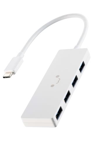 エレコム USBハブ USB3.2(Gen1) 5Gbps USB-C接続 4ポート バスパワー 15cm ケーブル しろちゃん(ホワイ..