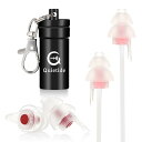 子供用耳栓 飛行機 Quietide 飛行機用耳栓 子供 (6 ~12歳用)気圧調整機能付 耳せん 聴覚障害予防 イヤープラグ 飛行機 電車 勉強 集中力アップ 水洗い可能 繰り返し使用可能 携帯ケース付き 紐付き 日本語説明書付 Q19-K 子供用 赤とピンク