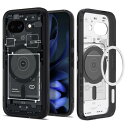18年社歴の技術力Spigen Pixel 9a ケース MagSafe対応 半透明 黄変防止 ストラップホール 米軍MIL規格 ウルトラ・ハイブリッド・マグフィット ACS09044 (ゼロ・ワン・ブラック)