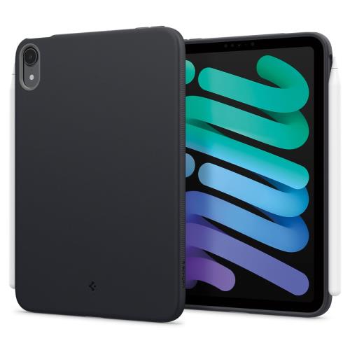Spigen iPad mini 7（A17 Pro, 2024年, 第7世代）／ iPad mini 6（2021年, 第6世代）対応ケース Apple Pencil付着可能 耐衝撃 スリム タブレットカバー ‐ ナノポップ ACS09230（ブラック・セサミ）