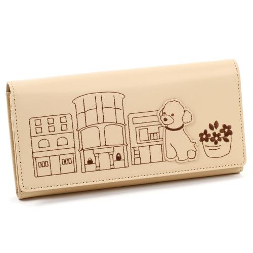 [キタムラ] 元町ワンちゃん 長財布 PH0802 ベージュ（トイプードル） 50501