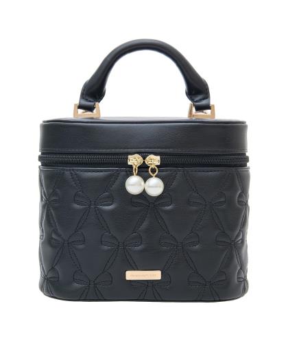 [メゾン ド フルール] ショルダーバッグ リボンキルティングキューブショルダーバッグ レディース ブラック