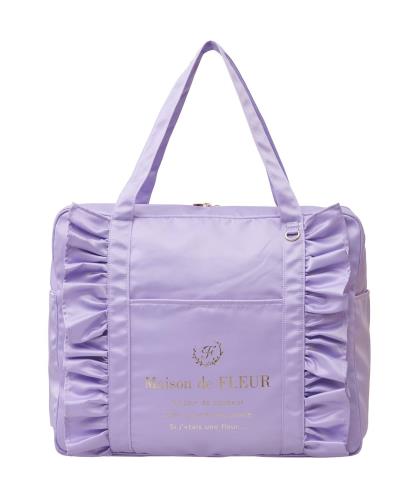 [メゾン ド フルール] 推し活 ECサテンフリルキャリーオンバッグ レディース ラベンダー