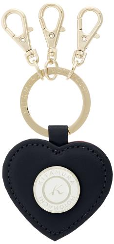 [キタムラ] キーホルダー ハート型 NH0801 レディース ダークブルー／レッド [紺] 10701