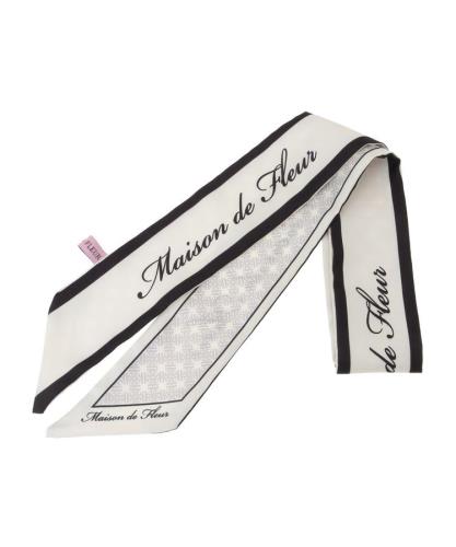 [メゾン ド フルール] アパレル FLUERモノグラム柄スカーフ レディース ブラック