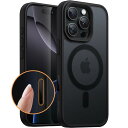 JETech iPhone 16 Pro 6.3インチ用 マグネット ケース カメラコントロールキャプチャボタン MagSafeに対応 半透明のマット背面 薄型 耐衝撃 カバー (ブラックチタニウム)