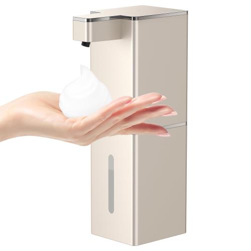 ソープディスペンサー ハンドソープ 自動 泡 吐出量4段階調 400ml 壁掛け ノータッチ オートディスペンサー IPX5防水 静かな音 ディスペンサー 細かい泡 充電式 食器用洗剤 キッチン 洗面所などに適用 シャンパンゴールド Gogorelax ソープディスペンサー ハンドソープ 自動 泡 吐出量4段階調 400ml 壁掛け ノータッチ オートディスペンサー IPX5防水 静かな音 ディスペンサー 細かい泡 充電式 食器用洗剤 キッチン 洗面所などに適用 シャンパンゴールド Gogorelax