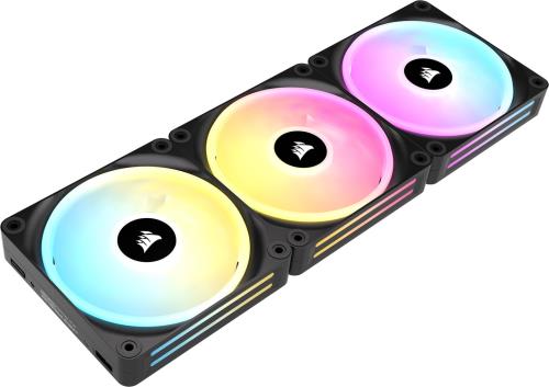 CORSAIR iCUE LINK QX120 RGB スターターキット 120mm PWM RGB PCケースファン (ファン3個、iCUE LINK ..